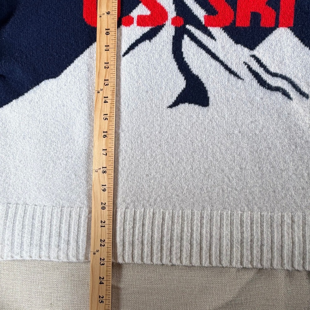 J.Crew U.S. Ski & Snowboard Lambswool Mountain Sweater Navy Red Mens Small 2026 - Picture 5 of 9